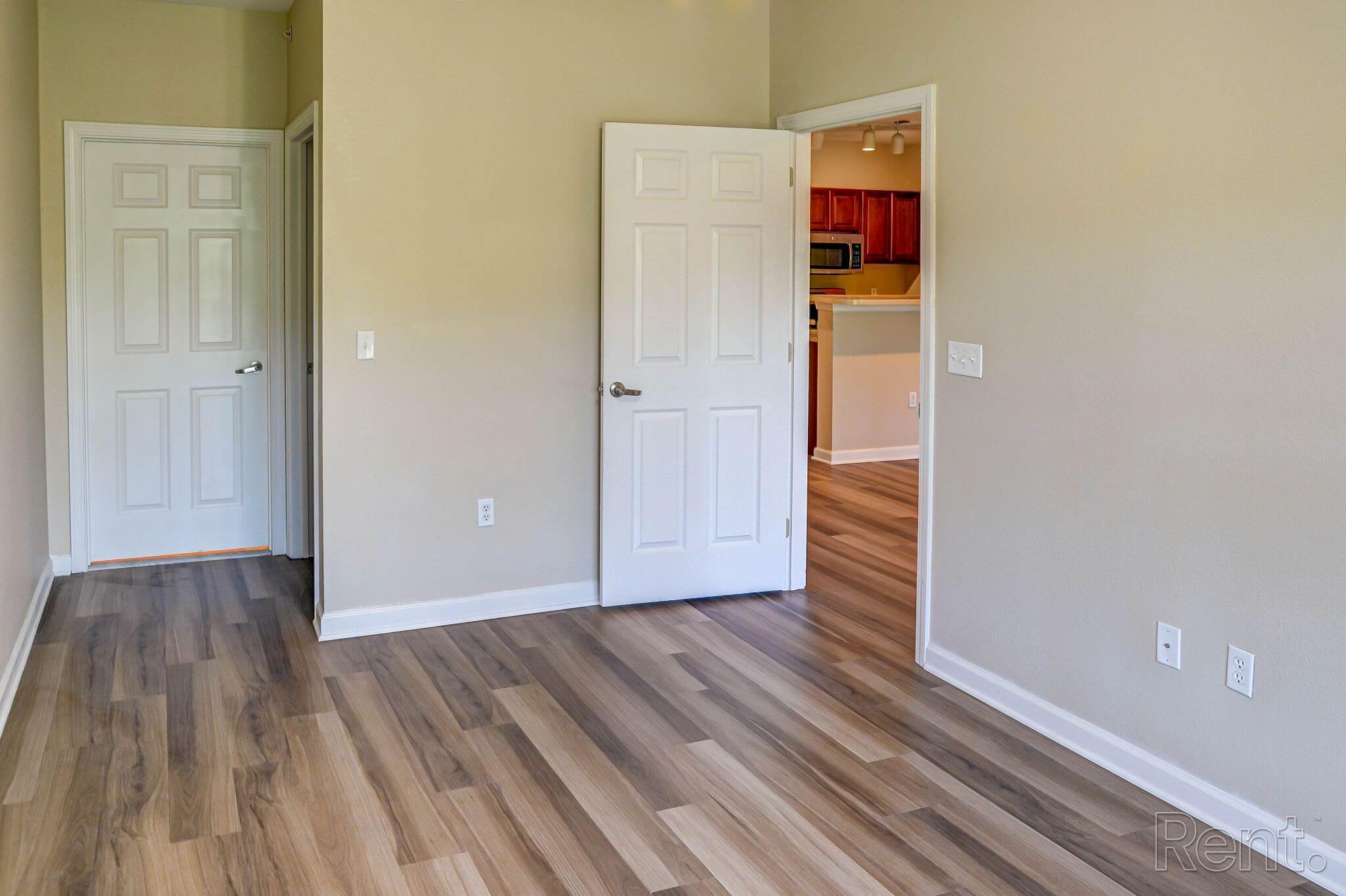 Apartment Interior with wood flooring