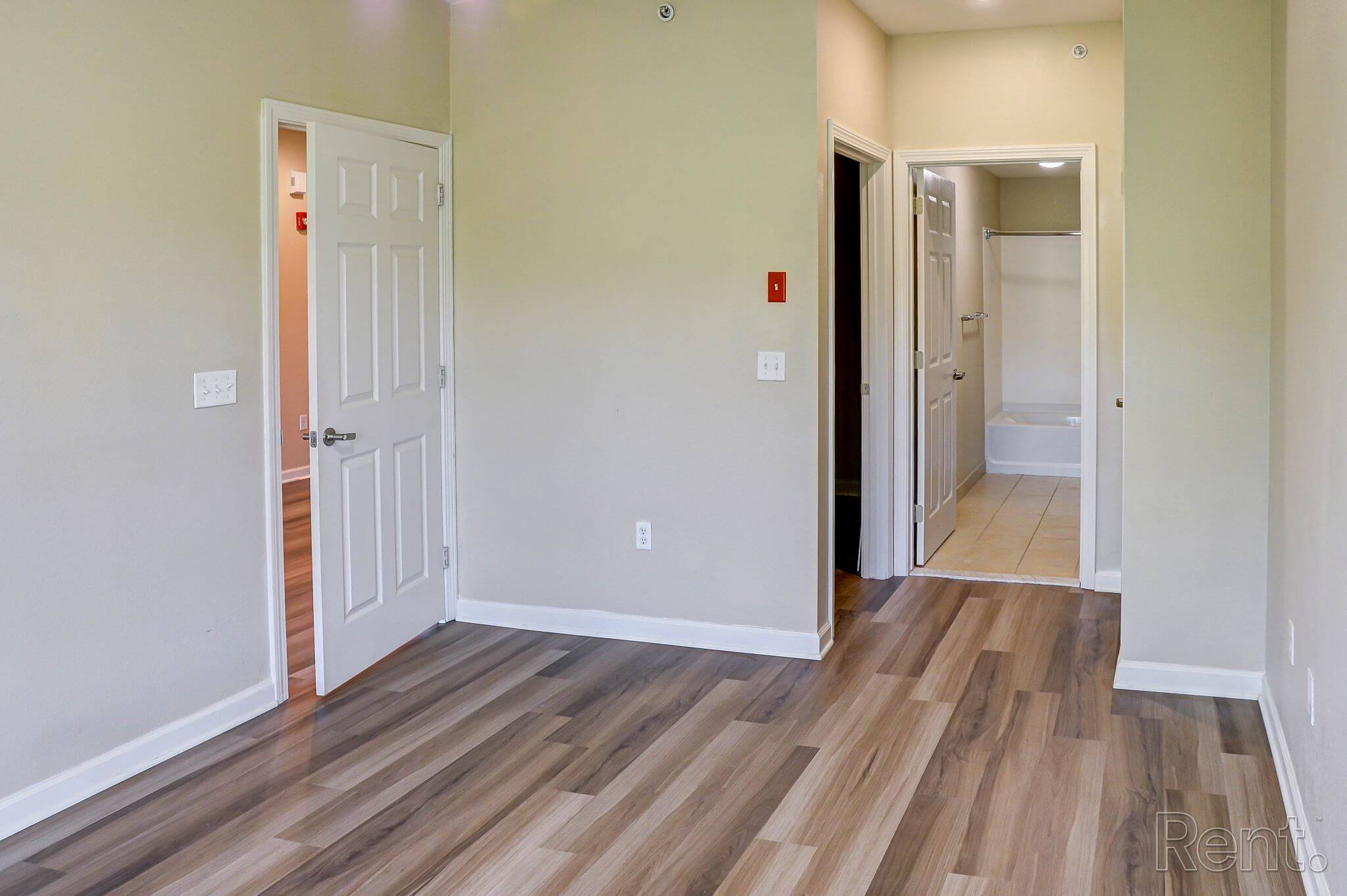 Apartment Interior with wood flooring